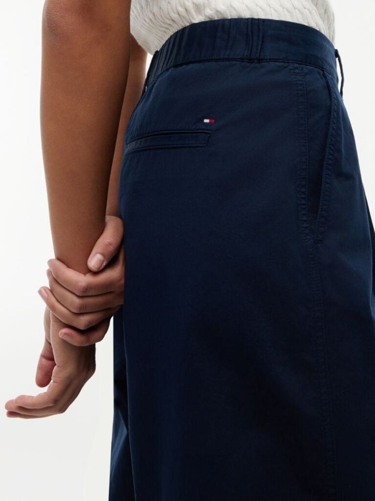 Blue Washed Barrel Leg Chinos  Women