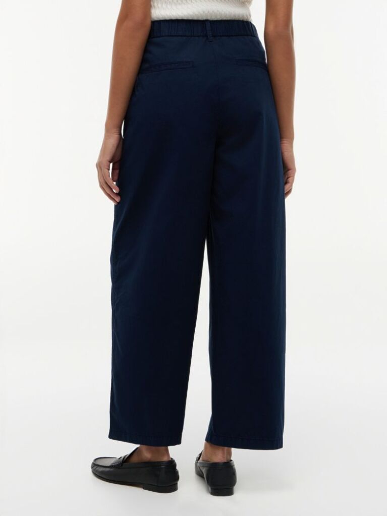 Blue Washed Barrel Leg Chinos  Women