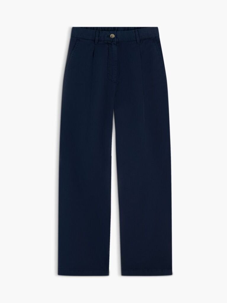 Blue Washed Barrel Leg Chinos  Women