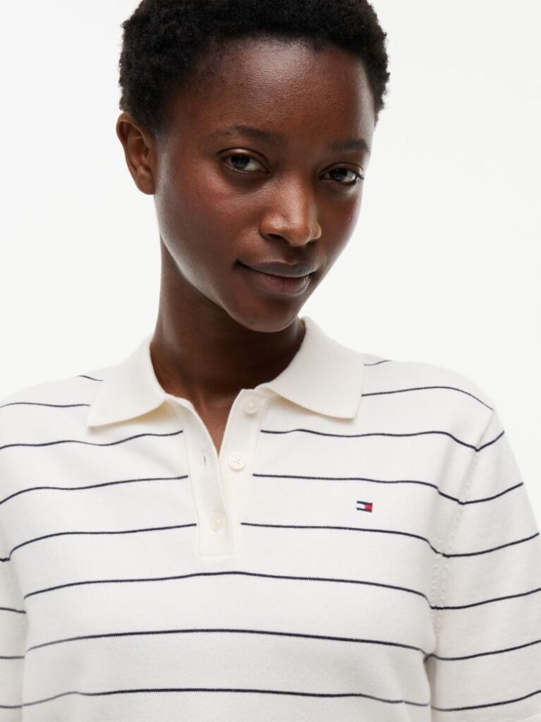Multi Boxy Fit Jersey Polo Shirt  Women