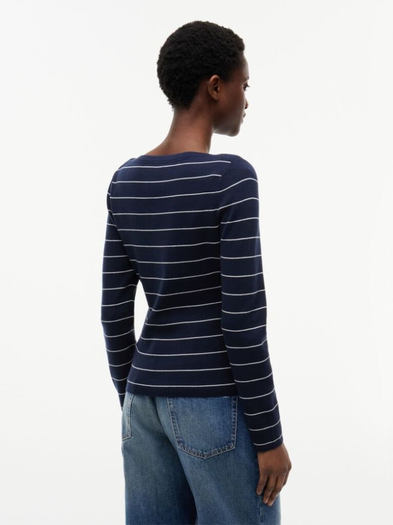 Multi Premium Knit Boat Neck Jumper  Women