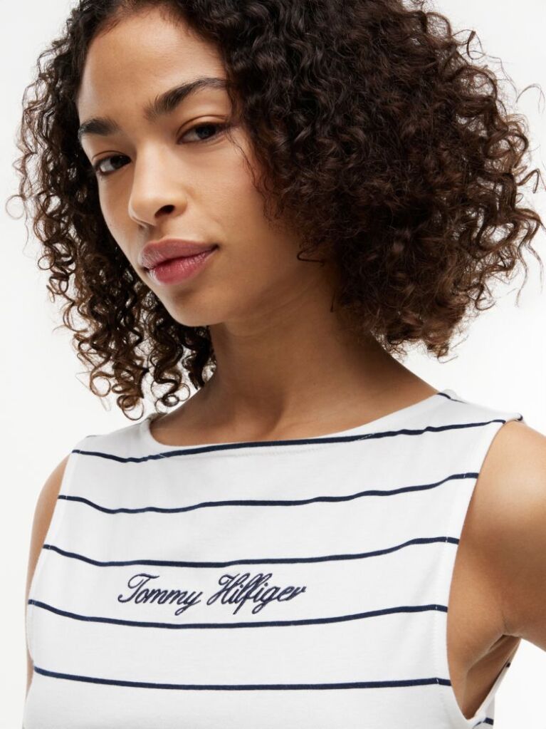 Multi Slim Boat Neck Tank Top  Women