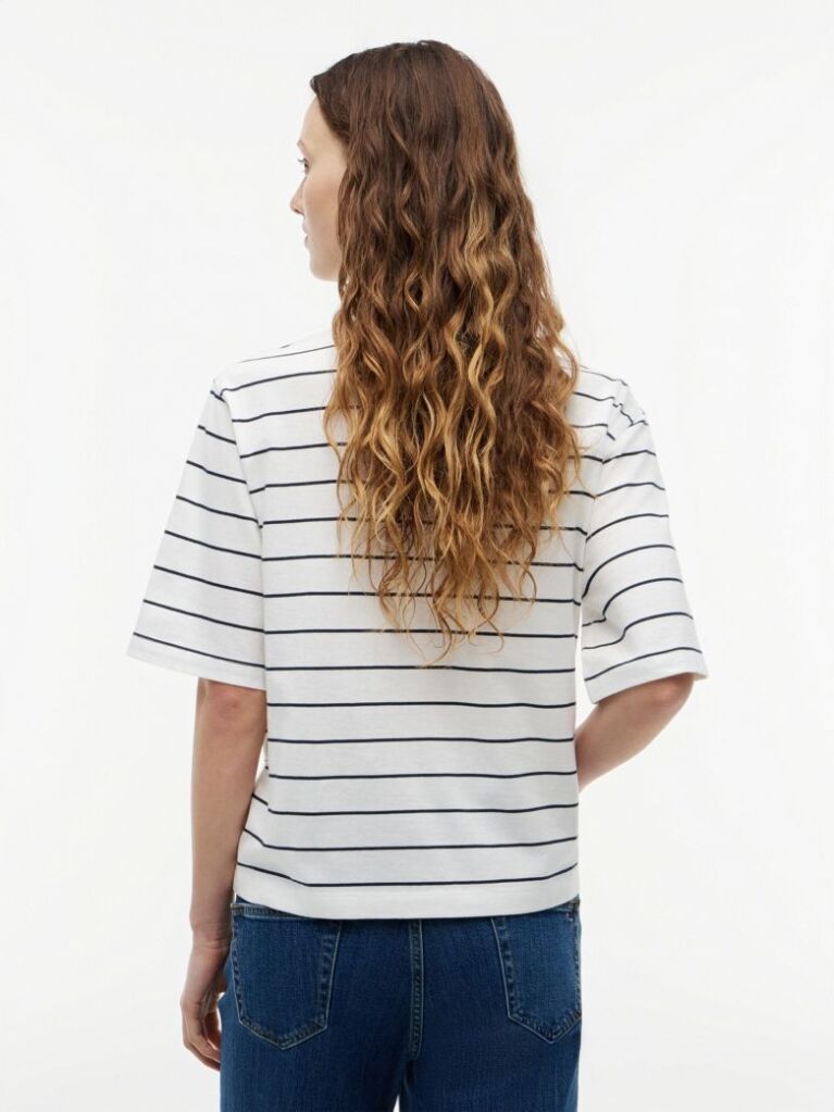 Multi Logo Embroidery Relaxed Crew Neck T-Shirt  Women
