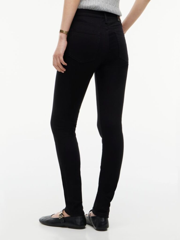 Black Como Mid Rise Skinny Black Jeans  Women