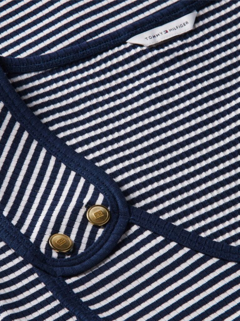 Multi Gold-Tone Button Ribbed Tank Top  Women