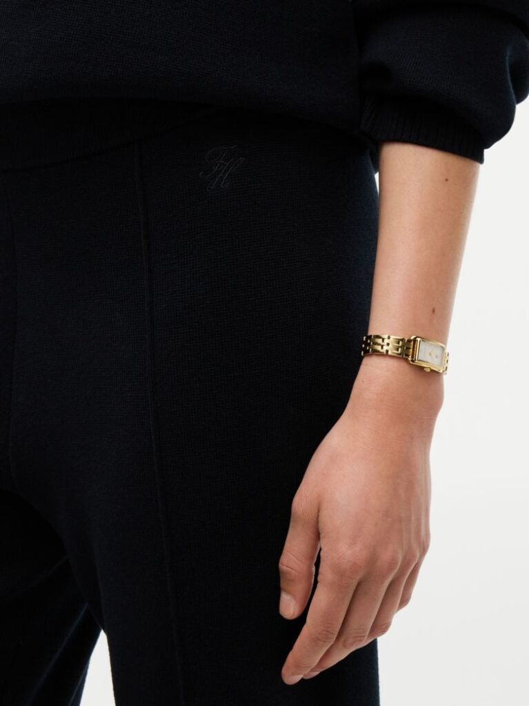 Black Travel Regular Trousers With Silk  Women