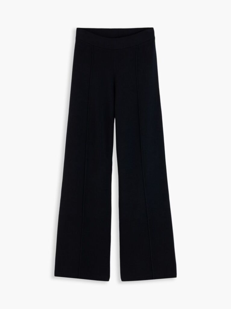 Black Travel Regular Trousers With Silk  Women