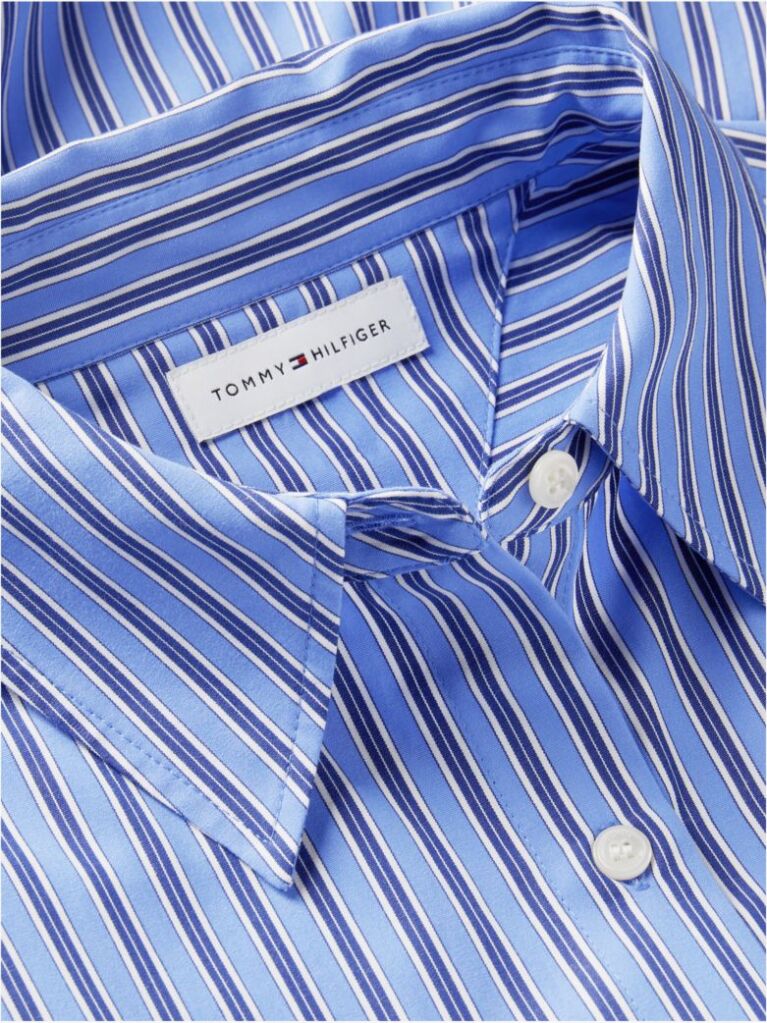 Blue Relaxed Fit Drawstring Hem Shirt  Women