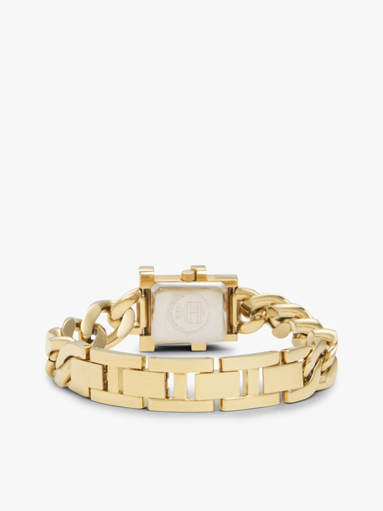White Gold Plated Square Dial Watch  Women