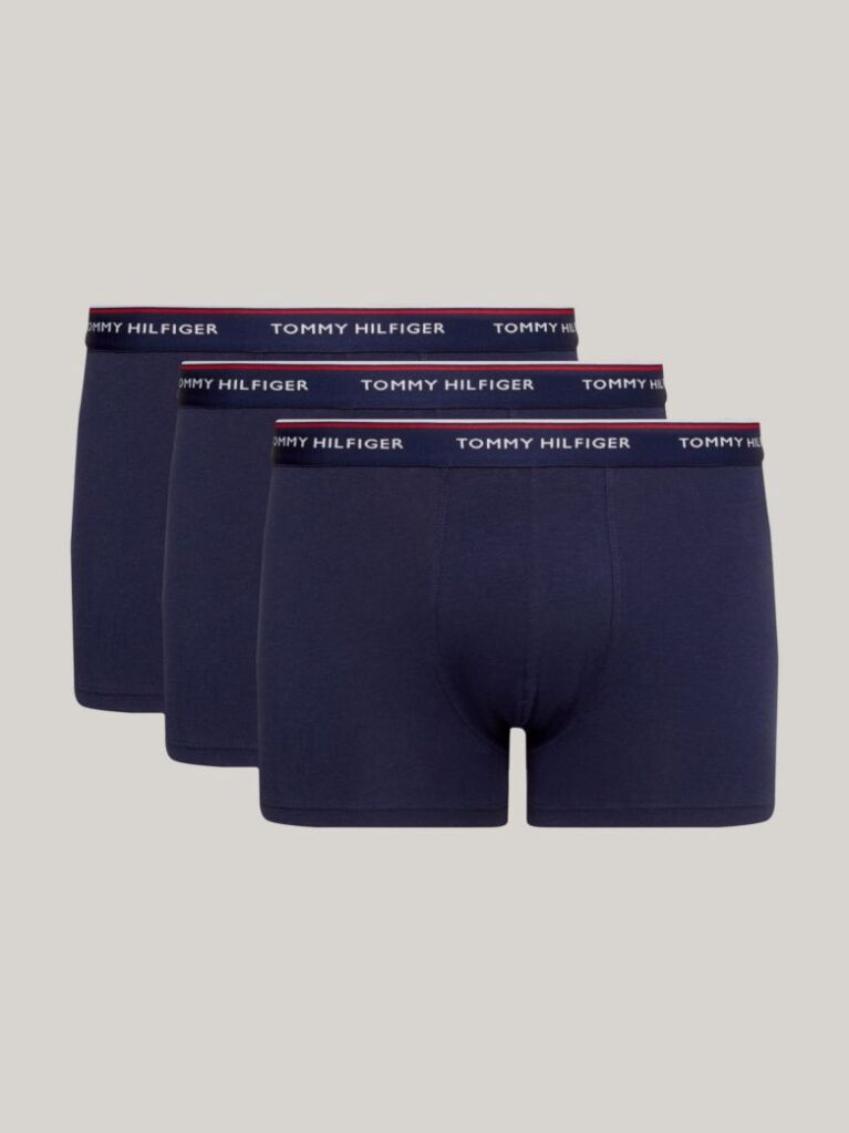 Blue 3-Pack Stretch Cotton Trunks  Men