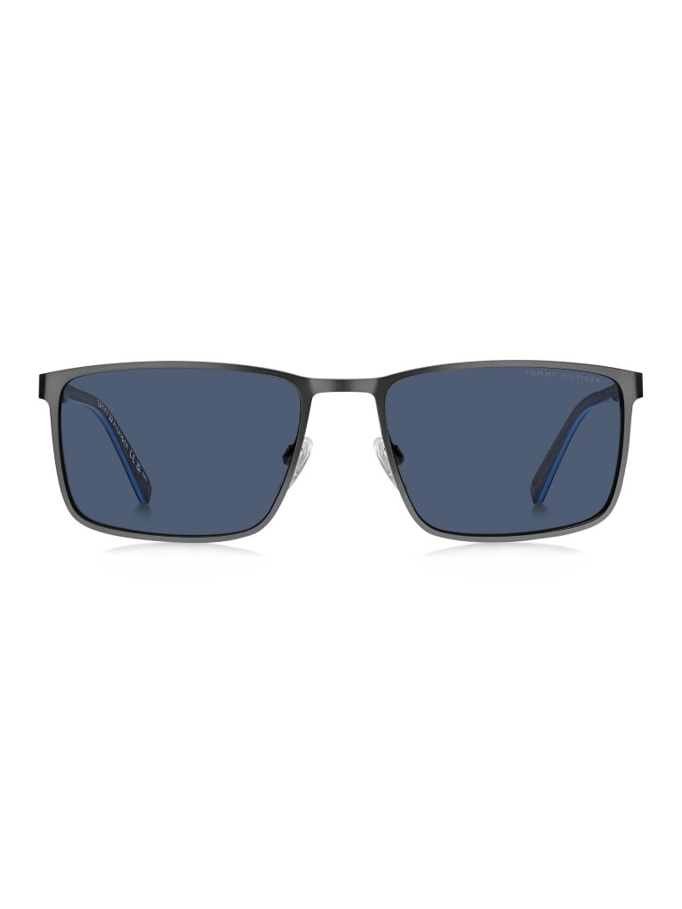 Grey Matte Rectangular Sunglasses  Men