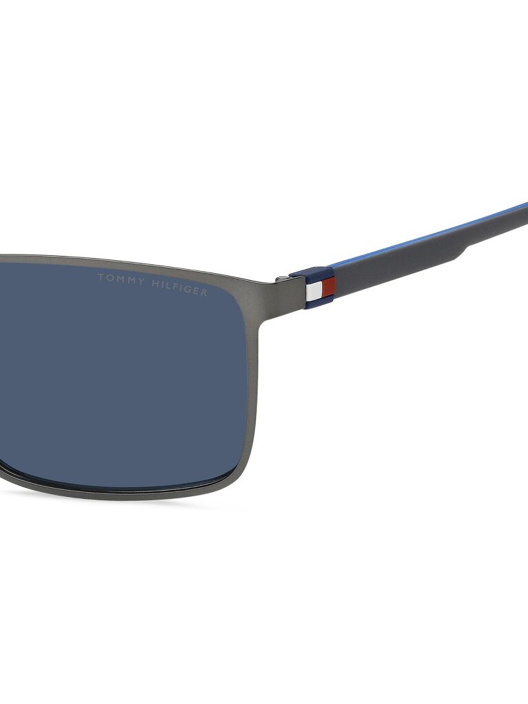 Grey Matte Rectangular Sunglasses  Men