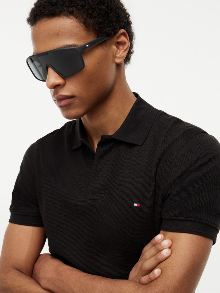 Black Signature Mask Sunglasses  Men