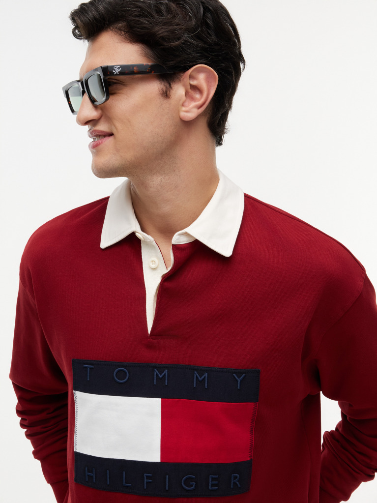 Brown Logo Rectangular Sunglasses  Men