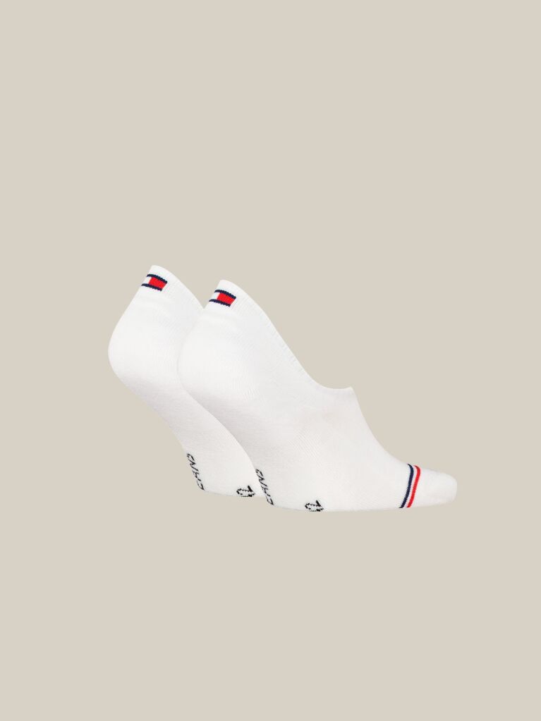 White Unisex Invisible footie socks 2 pack  Unisex