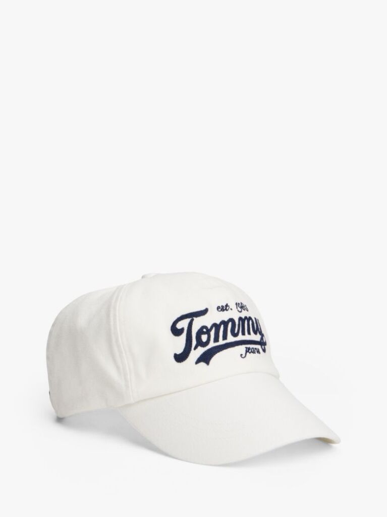 White Logo Embroidery Baseball Cap  Men