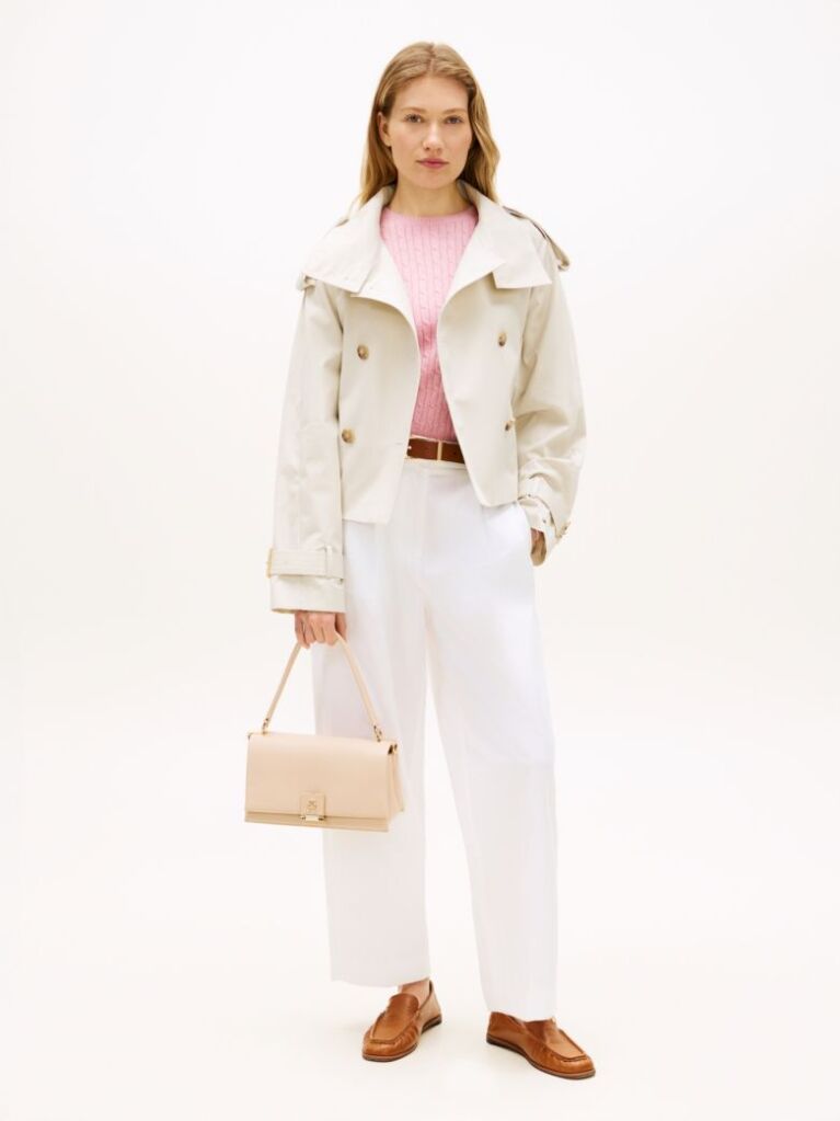 Pink TH Monogram Flap Closure Crossbody Bag  Women