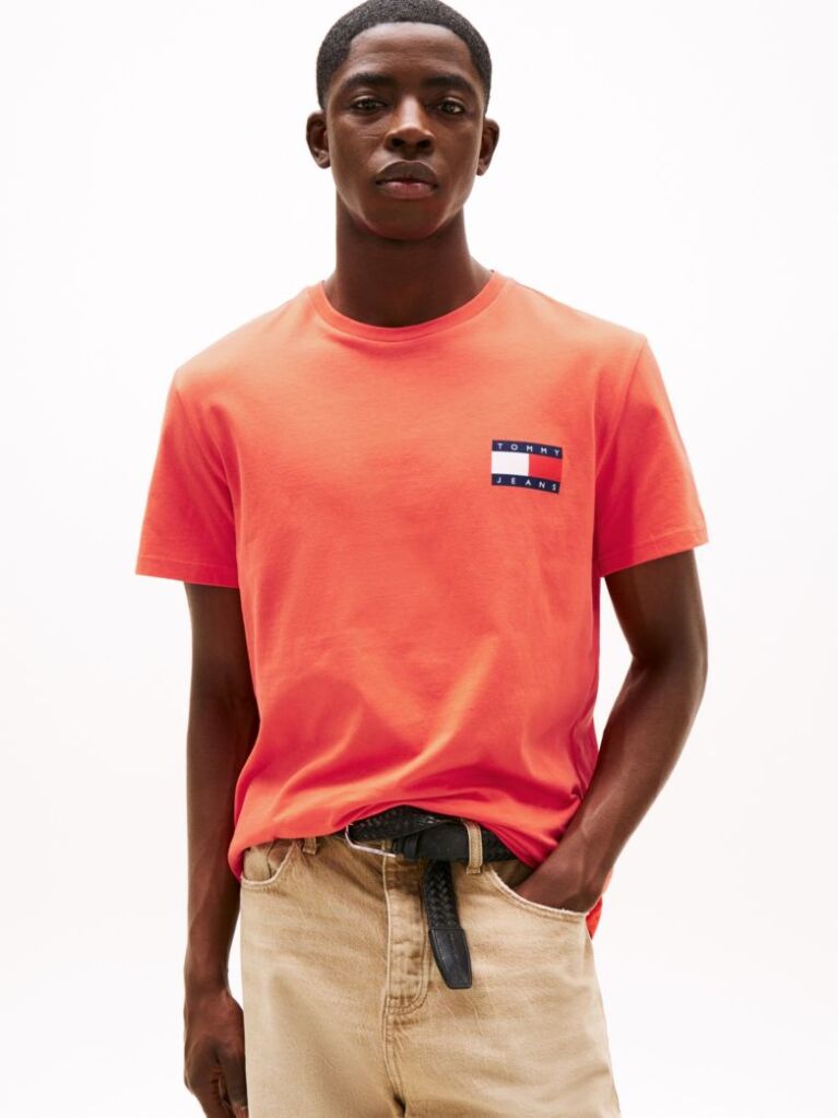 Orange Logo Slim T-Shirt  Men