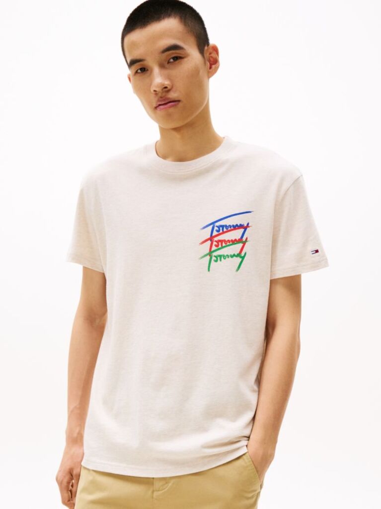 White Back Logo Graphic T-Shirt  Men