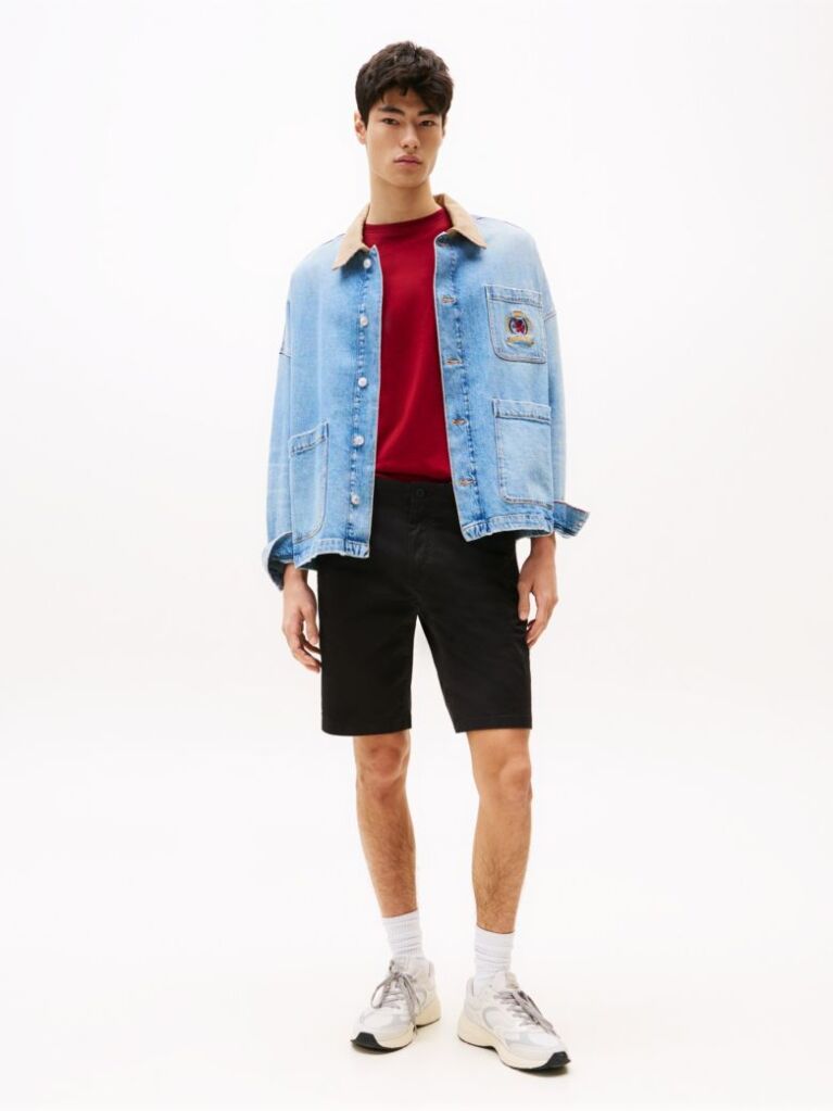 Black Scanton Slim Chino Bermuda Shorts  Men