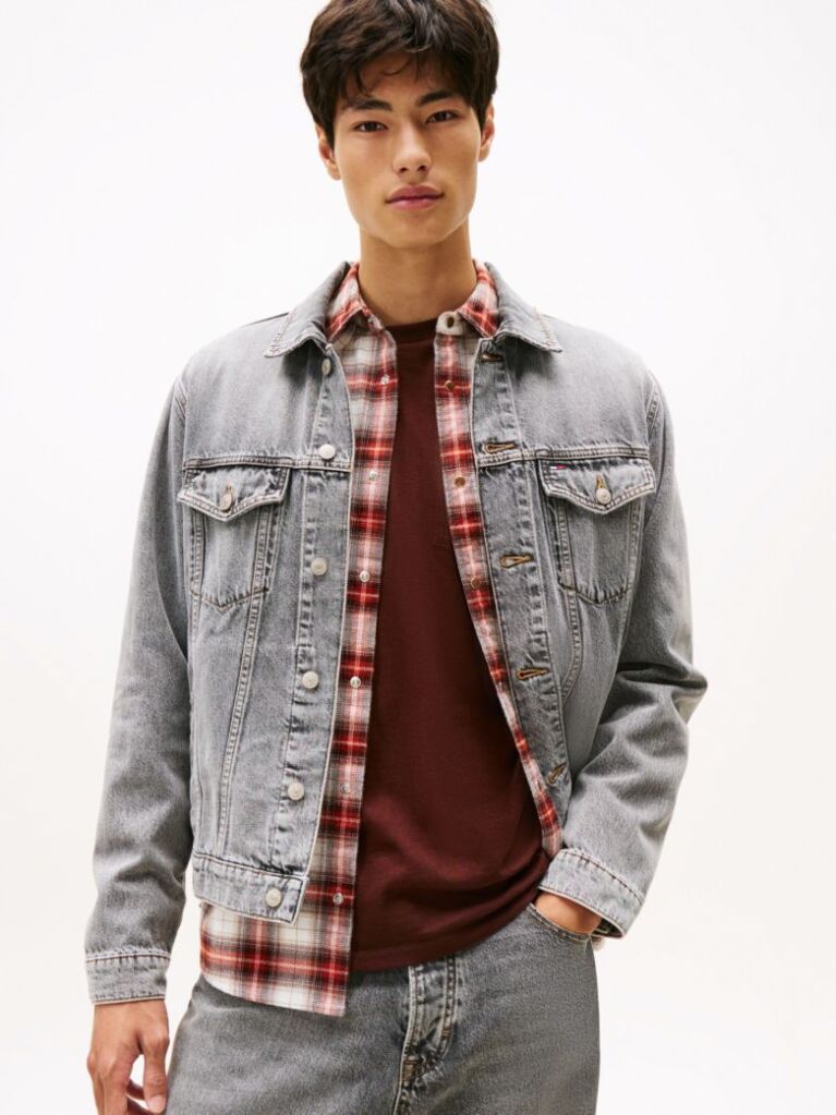 Denim Ryan Back Logo Denim Trucker Jacket  Men