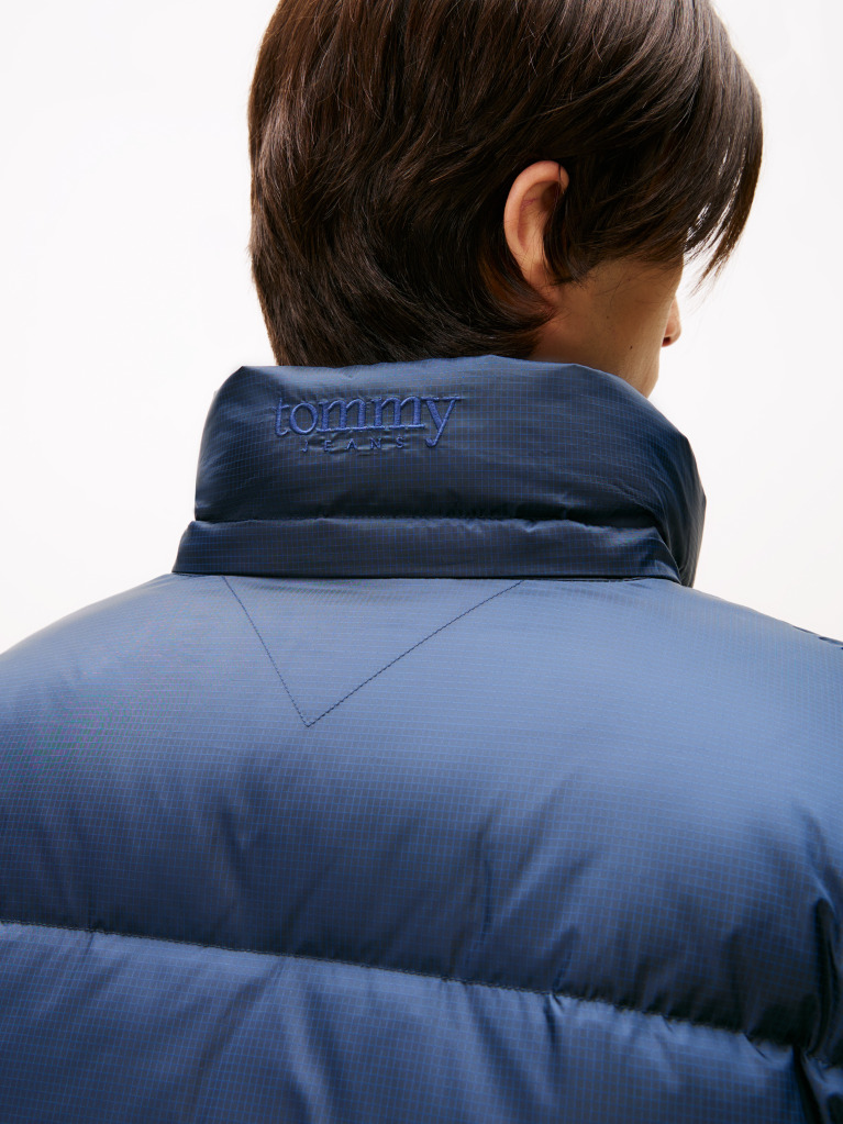 Blue Water Repellent Ripstop Alaska Puffer Jacket  Men