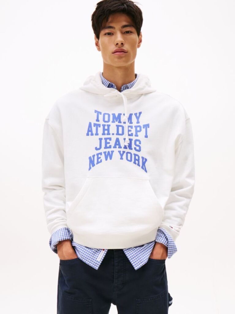 Beige Heritage '90s Varsity Hoody  Men