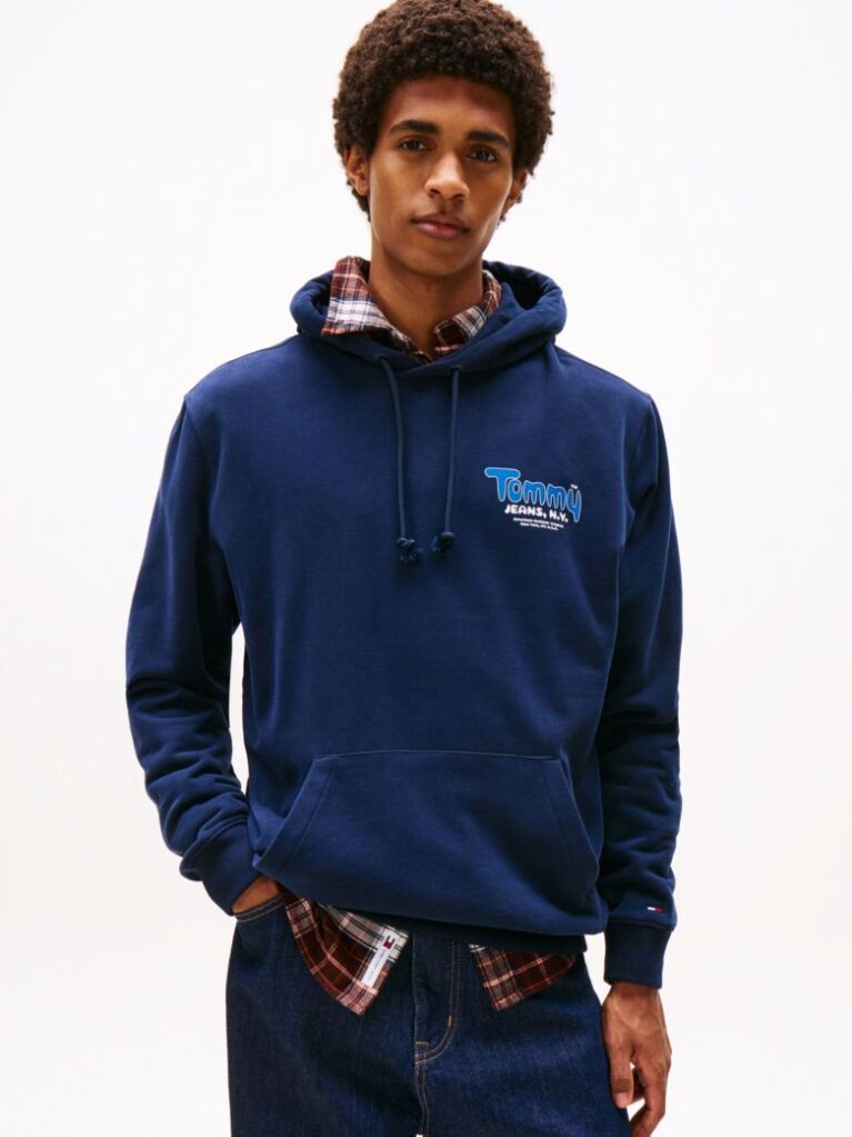 Blue Logo Terry Hoody  Men