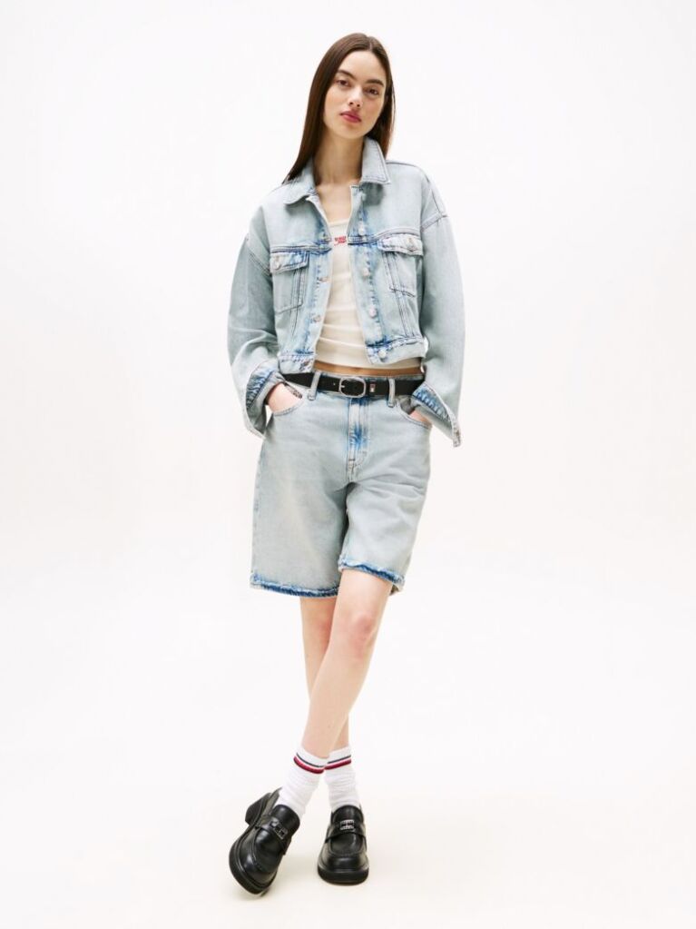 Denim Mia Relaxed Denim Bermuda Shorts  Women
