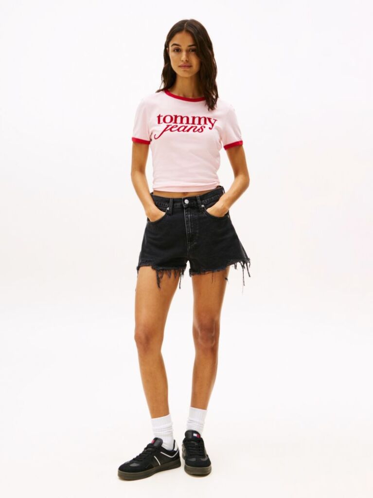 Denim Relaxed Distressed Denim Shorts  Women