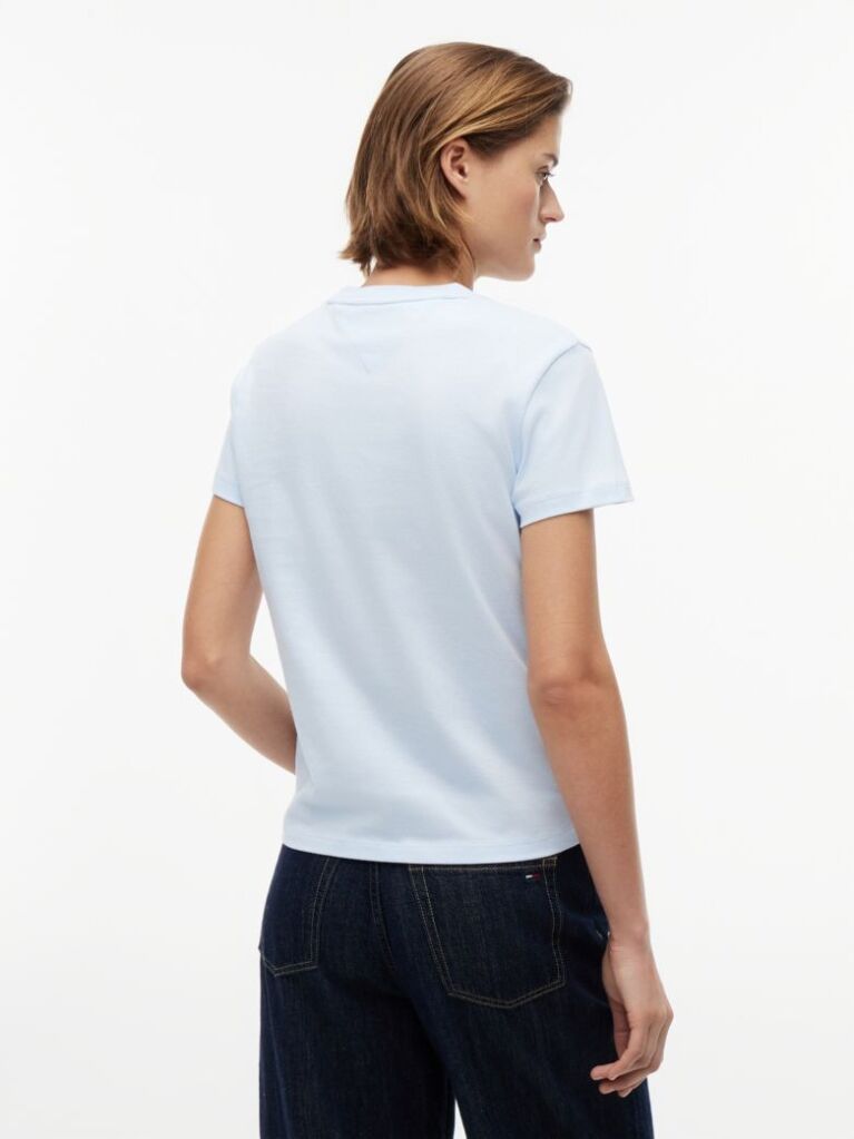 Μπλε T-Shirt Με Tonal Σημαιάκι  Γυναίκες