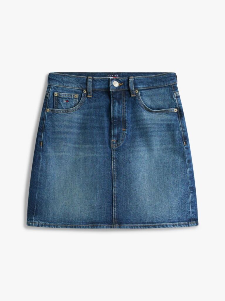 Denim Ultra High Rise Mom Denim Mini Skirt  Women