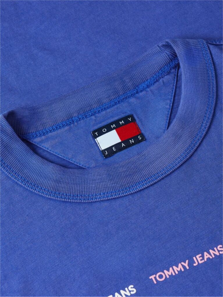 Μπλε Βαμβακερό T-Shirt Με Επαναλαμβανόμενο Λογότυπο  Γυναίκες