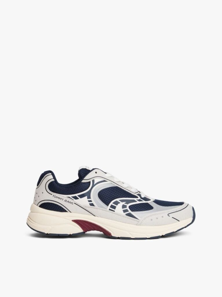 Multi Archive Mixed Texture Trainers  Men