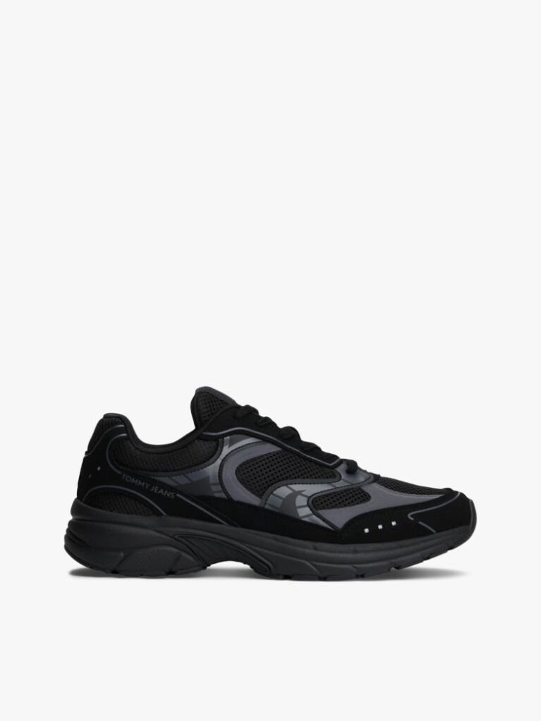 Black Archive Mixed Texture Trainers  Men