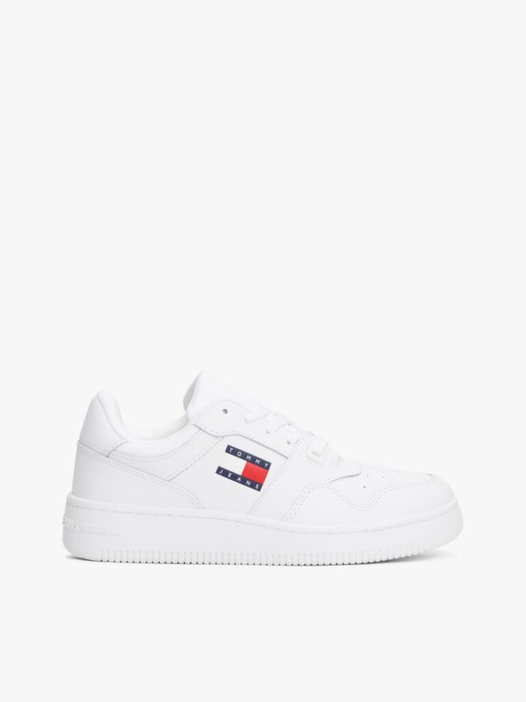 Άσπρο Essential Ρετρό Δερμάτινα Sneakers Basketball  Γυναίκες