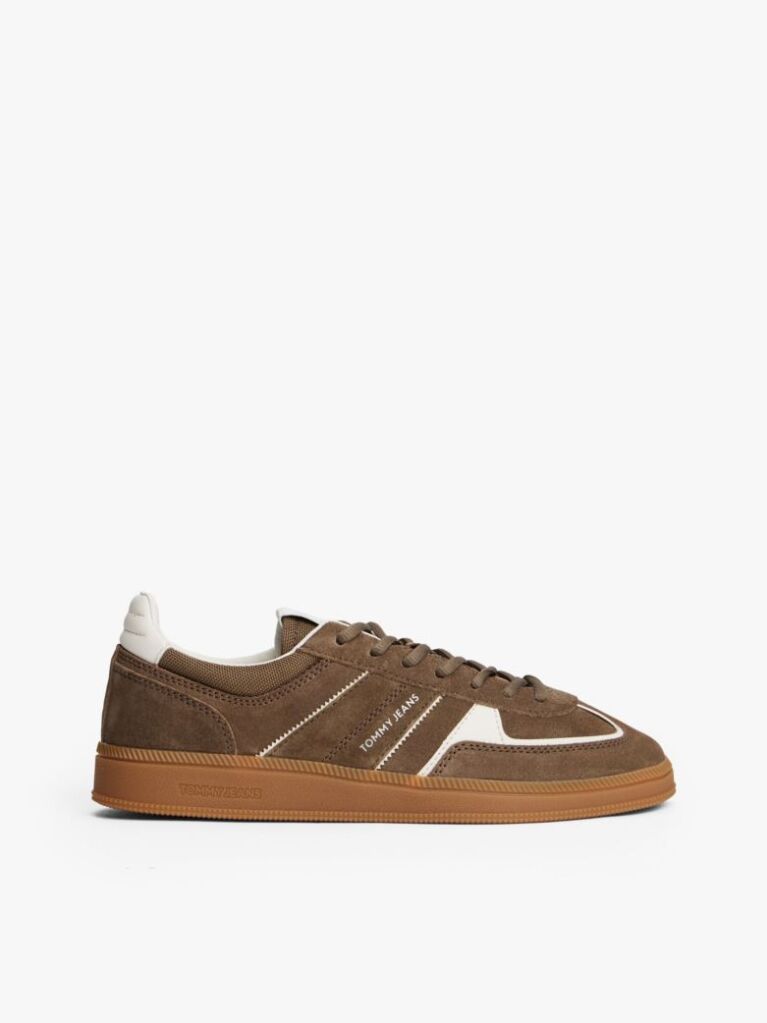 Brown The Greenwich Suede Mixed Texture Trainers  Women