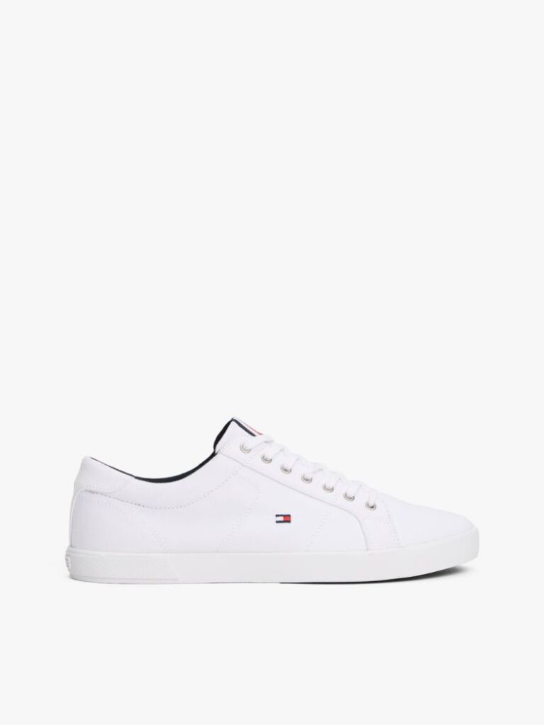 White Iconic Contrast Panel Trainers  Men