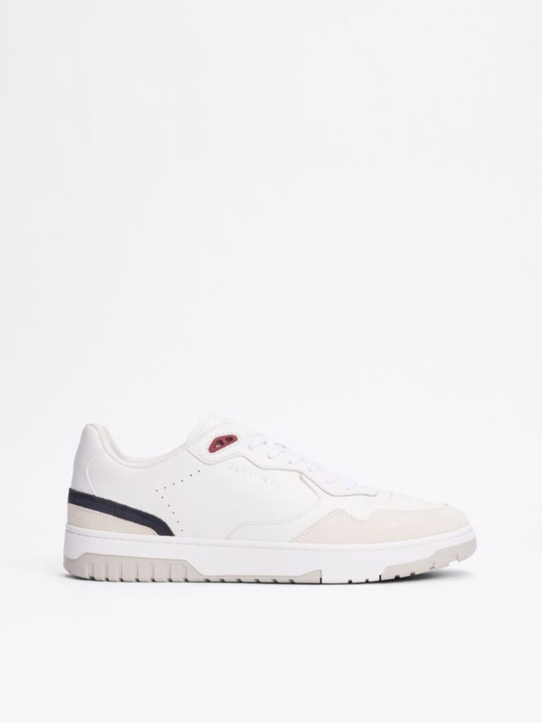 Άσπρο Δερμάτινα Sneakers Basketball  Άνδρες