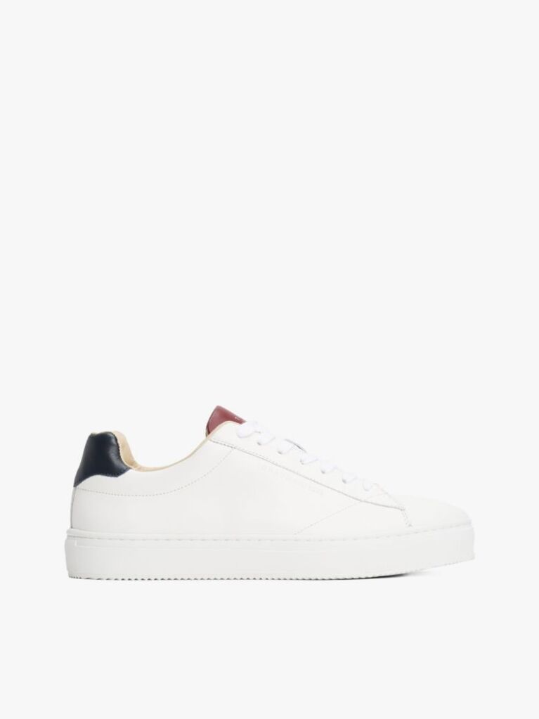 Άσπρο Δερμάτινα Sneakers Cupsole  Άνδρες