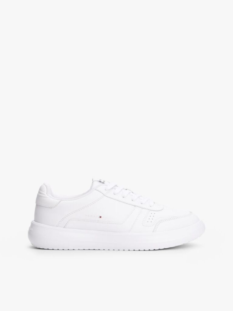 Άσπρο Άνετα Δερμάτινα Sneakers  Άνδρες