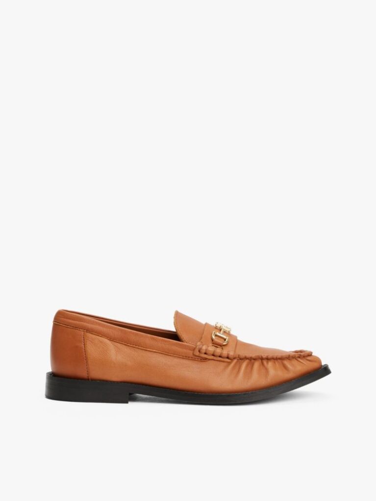 Καφέ Δερμάτινα Horsebit Loafers  Γυναίκες