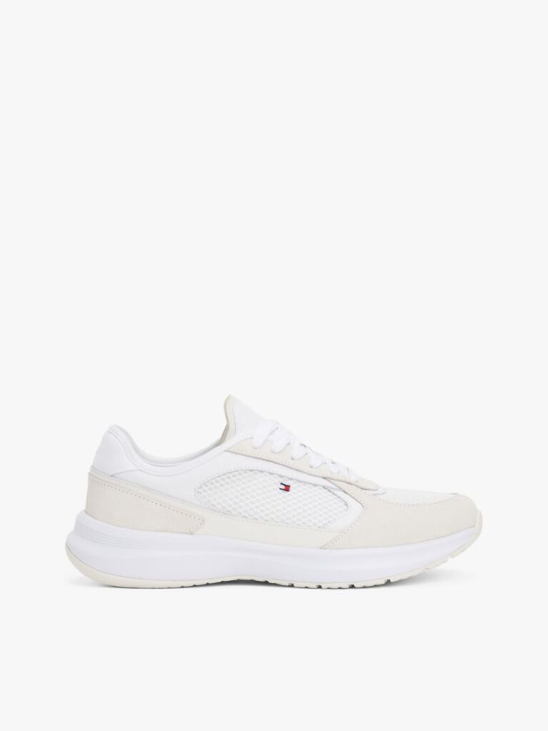 Άσπρο Sneakers Με Μίξη Υφών  Γυναίκες