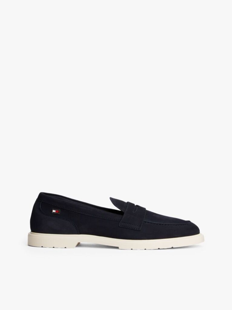 Μπλε Δερμάτινα Loafers Με Σημαιάκι  Γυναίκες