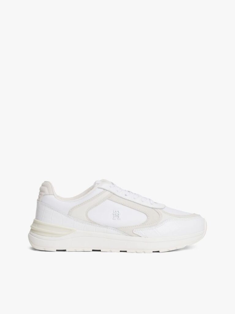 Άσπρο Δερμάτινα TH Monogram Sneakers  Γυναίκες