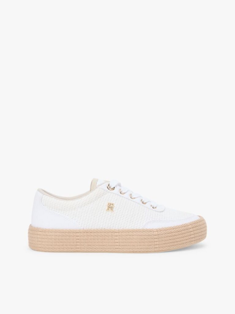 Multi Sneakers Από Καμβά Με Πάτο Σκοινί Και Μονόγραμμα TH  Γυναίκες