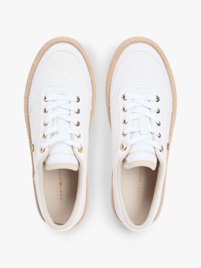 Multi Sneakers Από Καμβά Με Πάτο Σκοινί Και Μονόγραμμα TH  Γυναίκες