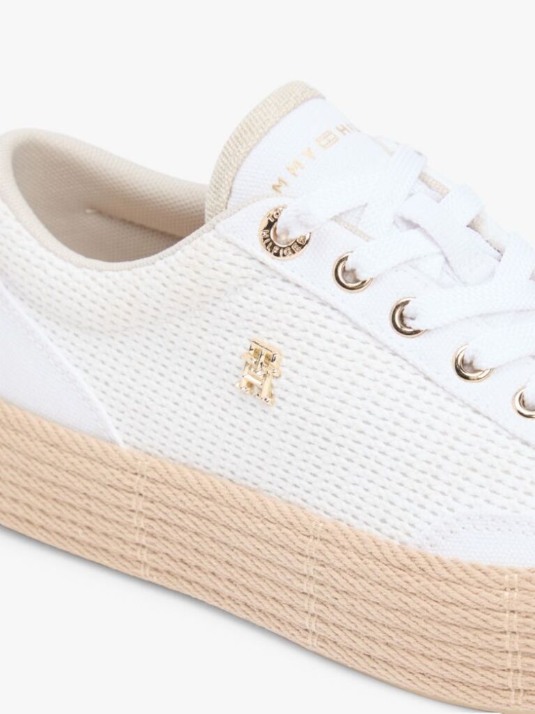 Multi Sneakers Από Καμβά Με Πάτο Σκοινί Και Μονόγραμμα TH  Γυναίκες