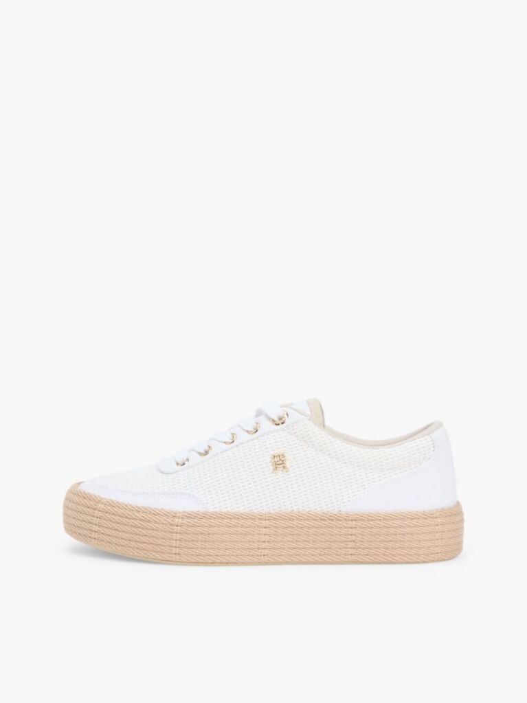 Multi Sneakers Από Καμβά Με Πάτο Σκοινί Και Μονόγραμμα TH  Γυναίκες