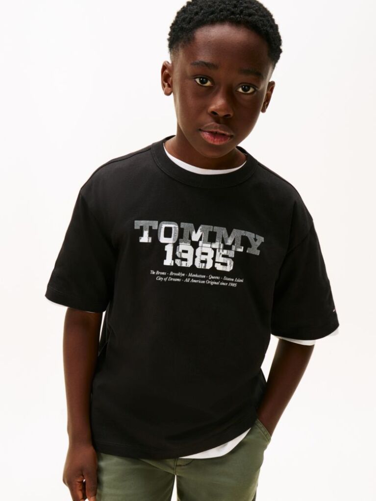 Μαύρο 1985 T-Shirt Με Κλασική Λαιμόκοψη  Αγόρια